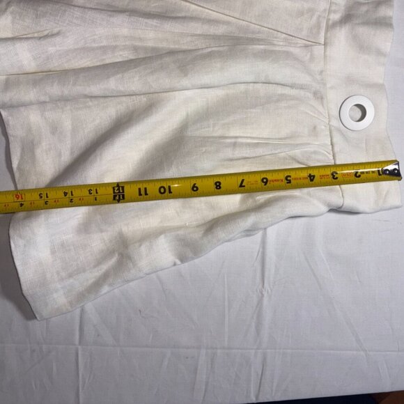 Womens Zimmermann Short Skort 100% Linen Ivory/White with Circle Button Detail 2 - Picture 8 of 12